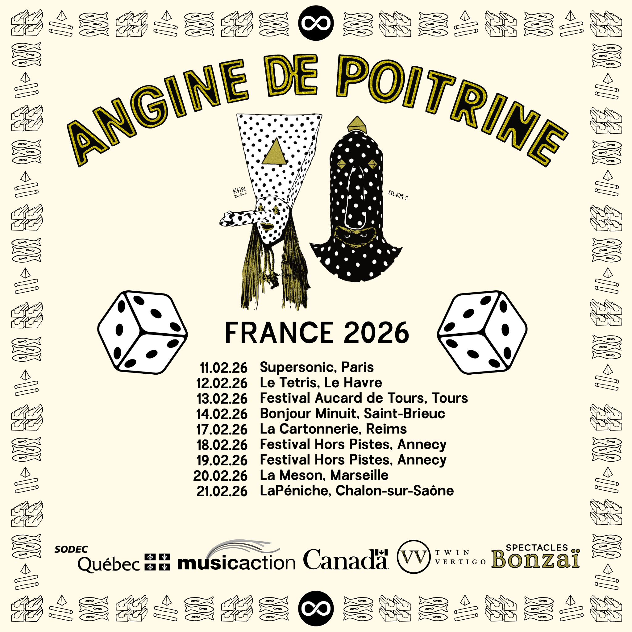Angine de poitrine: 1re tournée européenne annoncée!